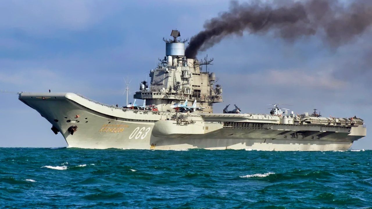 Admiral Kuznetsov Aircraft Carrier from Russia.