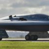 A B-2 Spirit Stealth Bomber, assigned to Whiteman Air Force Base, Missouri, prepares to take off at RAF Fairford, United Kingdom, on March 20, 2020. The aircraft is deployed as part of Bomber Task Force Europe, which tests the readiness of the Airmen and equipment that support it, as well as their collective ability to operate at forward locations. U.S. Strategic Command routinely conducts such operations across the globe to demonstrate U.S. commitment to collective defense as these aircraft, Airmen and key support equipment from Whiteman AFB, Missouri, integrate with Geographic Combatant Command operations and activities. (U.S. Air National Guard photo by Tech. Sgt. Colton Elliott)