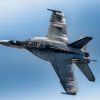 Members of the US Navy F/A-18F Super Hornet Demo Team performs a maneuver at the Wings Over South Texas Air Show. This year's air show marks the first return of Wings Over South Texas to Naval Air Station Corpus Christi since 2019.