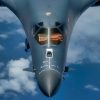 A 9th Expeditionary Bomb Squadron B-1B Lancer flies over the East China Sea May 6, 2020, during a training mission. The 9th EBS is deployed to Andersen Air Force Base, Guam, as part of a Bomber Task Force supporting Pacific Air Forces’ strategic deterrence missions and commitment to the security and stability of the Indo-Pacific region. (U.S. Air Force photo by Senior Airman River Bruce)