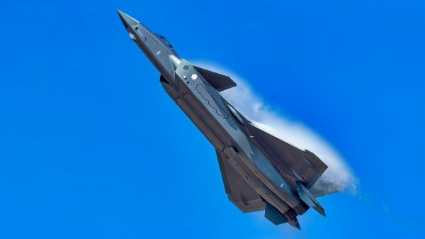 China J-20 Fighter High In Sky