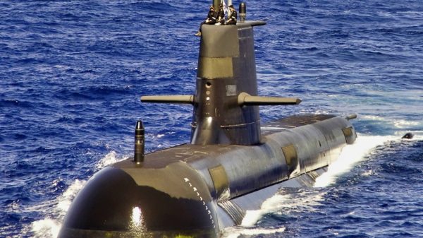 (July 25, 2006)- The Australian Submarine HMAS Rankin (Hull 6) and the Los Angeles Class attack submarine USS Key West (SSN-722) prepare to join a multinational formation with other ships that participated in the Rim of the Pacific exercise. To commemorate the last day of RIMPAC, participating country's naval vessels fell into ranks for a photo exercise. RIMPAC includes ships and personnel from the United States, Australia, Canada, Chile, Japan, Peru, the Republic of Korea, and the United Kingdom. RIMPAC trains U.S. allied forces to be interoperable and ready for a wide range of potential combined operations and missions. Abraham Lincoln Carrier Strike Group are currently underway on a scheduled Western Pacific deployment. U.S. Navy photo by Mass Communications Specialist Seaman James R. Evans (RELEASED)