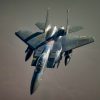 A U.S. Air Force F-15E Strike Eagle conducts a combat air patrol in the Air Force Central Command area of responsibility, June 10, 2025. These patrols are conducted in order to deter aggression and aid stability within the region. (U.S. Air Force Photo by Staff Sgt. John C.B. Ennis)