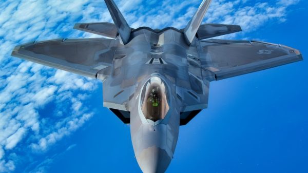 JOINT BASE PEARL HARBOR-HICKAM, Hawaii (July 17, 2018) - A 154th Wing Hawaii Air National Guard F-22 Raptor flies behind a 434th Air Refueling Wing KC-135 Stratotanker from Grissom Air Reserve Base, Indiana, near Hawaii during the Rim of the Pacific (RIMPAC) exercise July 17. Twenty-five nations, 46 ships, five submarines, and about 200 aircraft and 25,000 personnel are participating in RIMPAC from June 27 to Aug. 2 in and around the Hawaiian Islands and Southern California. The world’s largest international maritime exercise, RIMPAC provides a unique training opportunity while fostering and sustaining cooperative relationships among participants critical to ensuring the safety of sea lanes and security of the world’s oceans. RIMPAC 2018 is the 26th exercise in the series that began in 1971. (U.S. Air Force photo by Tech. Sgt. Samantha Mathison/Released)