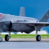 A U.S. Air Force F-35A Lightning II, from the 421st Expeditionary Fighter Squadron, deployed to Kadena Air Base, taxis after a training mission at Kadena Air Base, Japan, July 11, 2025. The F-35 is an agile, versatile, high-performance, multirole fighter that combines stealth, sensor fusion and unprecedented situational awareness to overcome adversarial and situational challenges. (U.S. Air Force photo by Airman Nathaniel Jackson)