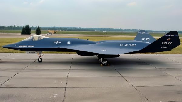 DAYTON, Ohio -- Northrop-McDonnell Douglas YF-23 at the National Museum of the United States Air Force. (U.S. Air Force photo)