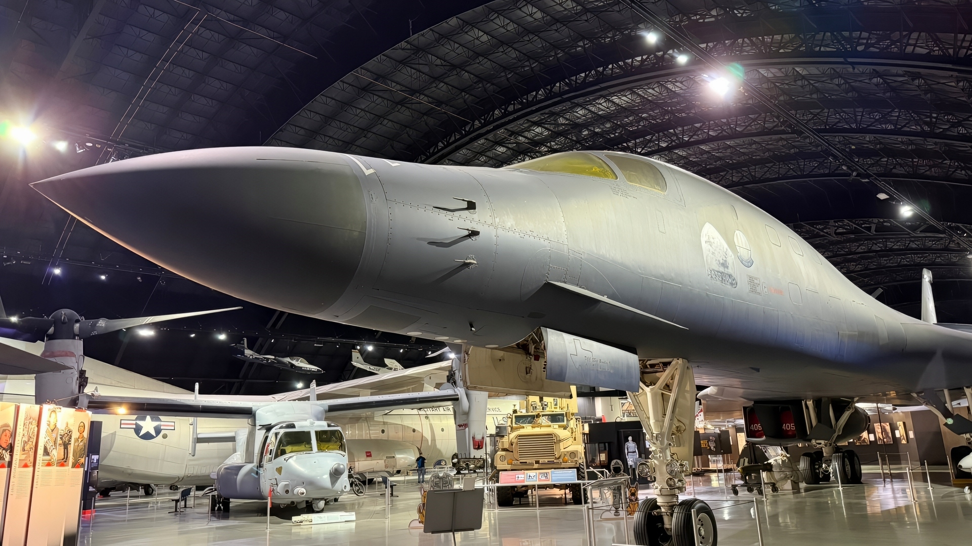 B-1B Lancer Bomber in Museum