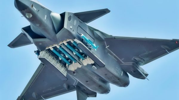 China J-20 Fighter with Missiles