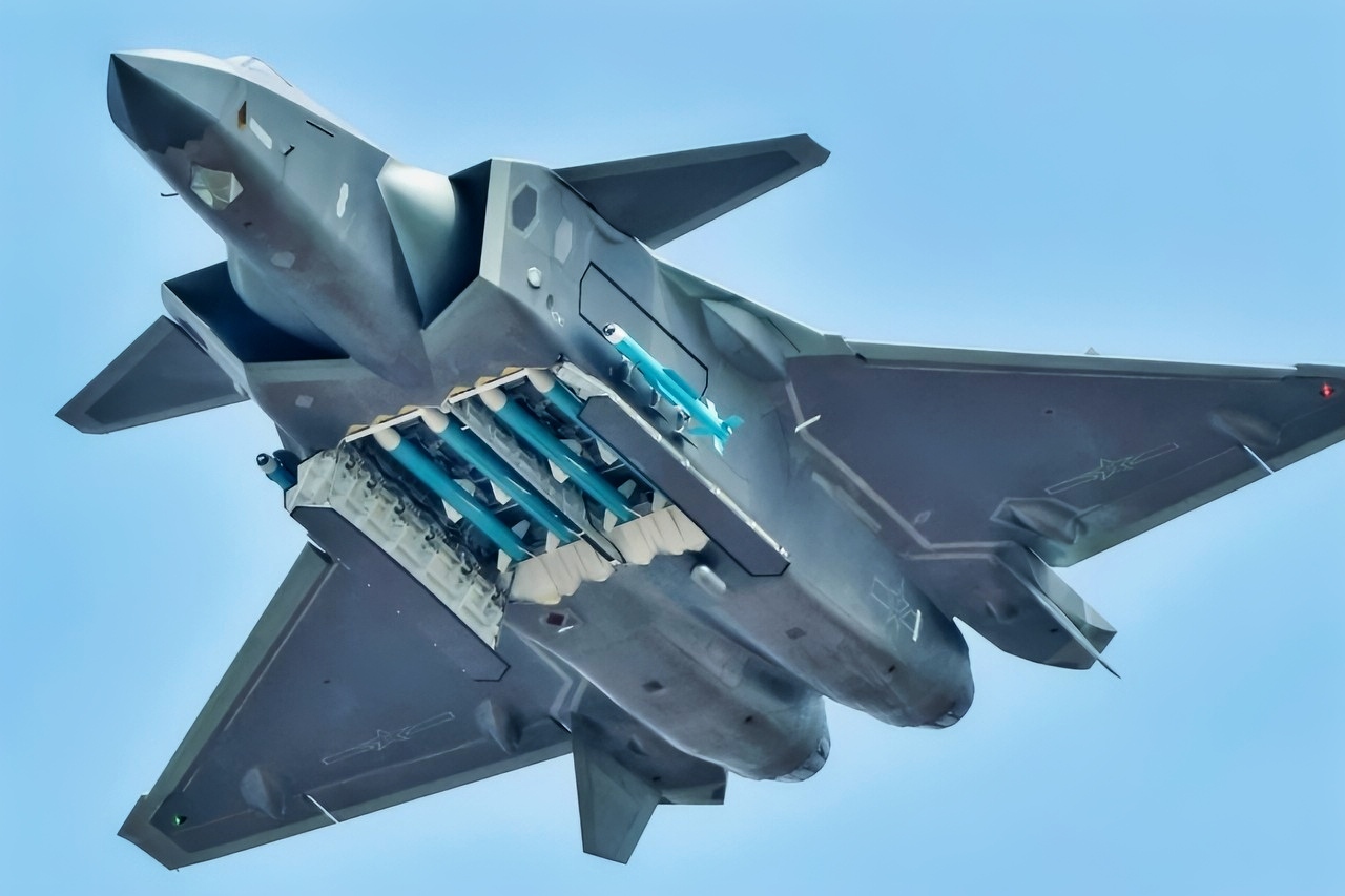 China J-20 Fighter with Missiles
