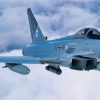 A German Air Force Eurofighter Typhoon flies over Alaska during exercise Arctic Defender 24 at Joint Base Elmendorf-Richardson, Alaska, July 8, 2024. Arctic Defender is a German Air Force-led exercise that provides a unique opportunity to integrate various forces into joint, coalition and multilateral training from simulated forward operating bases and is part of several exercises under Pacific Skies 24. Pacific Skies is a combination of several exercises in the Indo-Pacific theater in which German, French and Spanish air forces participate with U.S. forces. (U.S. Air Force photo Senior Airman Shelimar Rivera Rosado)