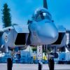 Two U.S. Air Force F-15EX Eagle IIs assigned to the 85th Test and Evaluation Squadron, Eglin Air Force Base, Florida, taxi after landing at Kadena Air Base, Japan, July 16, 2025. Local units conducted integration and familiarization training with the F-15EX. (U.S. Air Force photo by Airman 1st Class Arnet Shayne Tamayo)