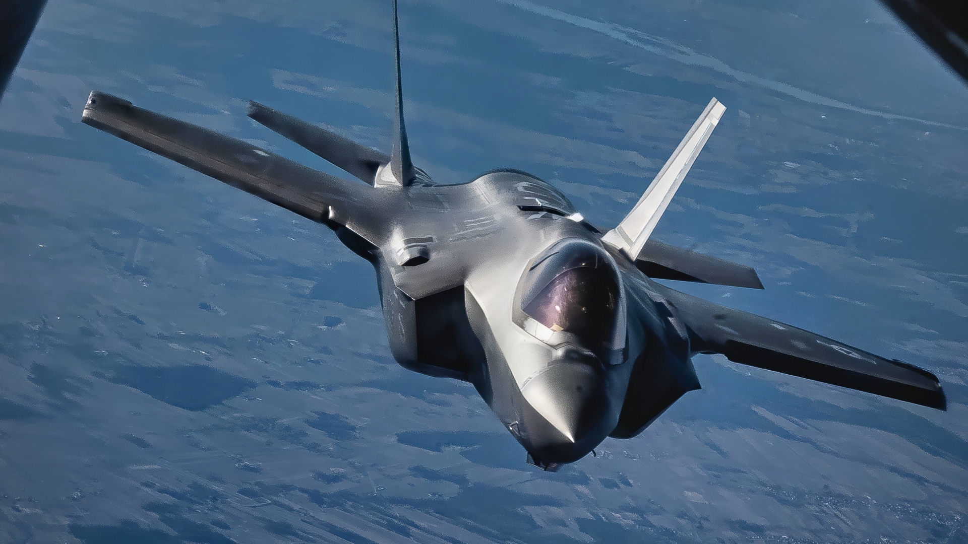 The 388th Fighter Wing’s F-35 Lightning II fifth-generation fighter cruises in Eastern European airspace, Feb. 28, 2022, in support of NATO’s collective defense. U.S. Air Forces in Europe – Air Forces Africa’s ability to support and integrate with NATO’s air policing missions continually hardens the alliance’s solidarity, collective resolve, and ability to adapt to a dynamic warfighting environment. (U.S. Air Force photo by Airman 1st Class Edgar Grimaldo)