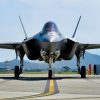 A U.S. Air Force F-35A Lightning II assigned to the 356th Expeditionary Fighter Squadron, 354th Air Expeditionary Wing, sits on the flightline during Agile Combat Employment training at Marine Corps Air Station Iwakuni, Japan, June 30, 2022. ACE is Pacific Air Forces’ model to project combat power via a network of distributed operating locations throughout the Indo-Pacific region. (U.S. Air Force photo by Senior Airman Jose Miguel T. Tamondong)