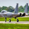 F-15EX-9 in St. Louis Missouri, shortly before delivery to Portland Air National Guard Base, Ore. (Boeing/Eric Shindelbower)