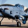 An OA-1K Skyraider II prepares for take-off June 25, 2025, at Eglin Air Force Base, Florida. The new Air Force Special Operations Command aircraft continues developmental testing with 96th Test Wing and U.S. Special Operations Command at Eglin. (U.S. Air Force photo by Samuel King Jr.)