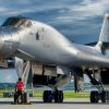 A U.S. Air Force B-1B Lancer assigned to the 37th Expeditionary Bomb Squadron, deployed from Ellsworth Air Force Base (AFB), S.D., arrives at Andersen AFB, Guam July 26, 2017. These aircraft, and the men and women who fly and support them, provide a significant capability that enables our readiness and commitment to deterrence, provides assurances to our allies, and strengthens regional security and stability in the Indo-Asia-Pacific region. (U.S. Air Force photo/Airman 1st Class Christopher Quail)