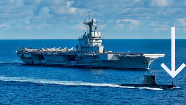 The guided-missile destroyer, USS William P. Lawrence (DDG 110) sails with ships from the Royal Australian Navy (RAN), Japan Maritime Self-Defense Force (JMSDF) French Navy aircraft carrier, FS Charles de Gaulle (R 91) and its escort ships through the Gulf of Bengal during exercises La Perouse. The exercise, comprised of multiple anti-submarine warfare drills, was designed to enhance unit-level training, improve the strike group’s ability to respond to a submarine threat, and enhance interoperability between the U.S. and French navies.