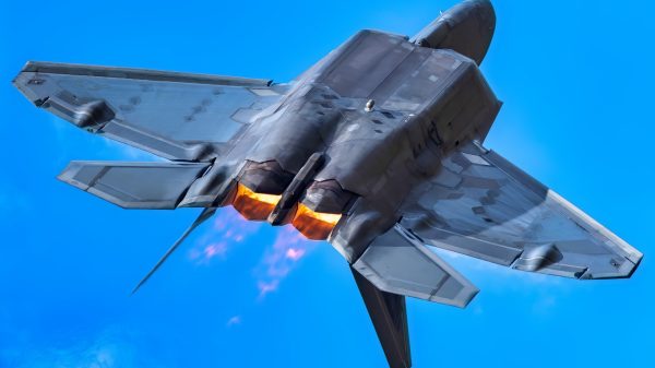 U.S. Air Force Maj. Joshua “Cabo” Gunderson, F-22 Raptor Demonstration Team commander and pilot, performs during the Orlando Air and Space Show at the Orlando Sanford International Airport, Florida, Oct. 30, 2022. The F-22A is a fifth-generation fighter incorporating fourth-generation technology, radical maneuvering capabilities, the ability to fly at supersonic speed without afterburners and unprecedented pilot situational awareness. (U.S. Air Force photo by Airman 1st Class Joshua Hastings)