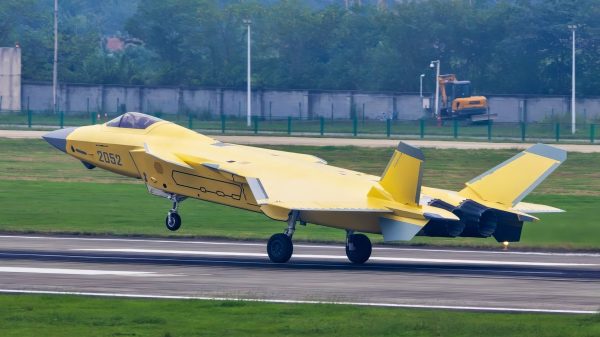 J-20A Fighter in Yellow