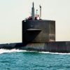 (March 31, 2006) - The guided missile submarine USS Florida (SSGN 728) conducts sea trials off the coast of Virginia. Florida will be delivered to the Fleet in April, and a Return To Service ceremony is scheduled for May 25 in Mayport, Fla. As the second of four SSBN submarines to be converted to SSGN, this nuclear-powered submarine will have the capability to: launch up to 154 Tomahawk cruise missiles; conduct sustained special warfare operations with up to 102 Special Operations Forces (SOF) personnel for short durations or 66 SOF personnel for sustained operations; and provide approximately 70 percent operational availability forward deployed in support of combatant mission requirements. U.S. Navy photo by Chief Journalist (SW/AW) Dave Fliesen.