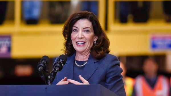 President Joe Biden visited the MTA Long Island Rail Road West Side Yard on Tuesday, Jan 31, 2023 to announce a federal grant of $292 million toward the Hudson Tunnel Project, a vital rail link between New York and New Jersey along the Northeast Corridor.